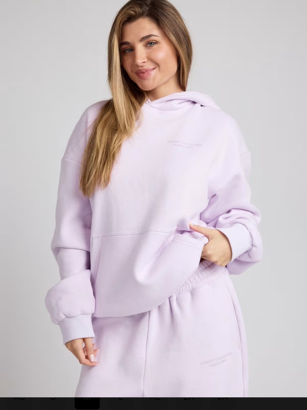 Comfrt pastel hoodie color opal size small